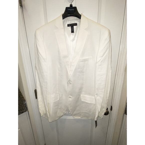 INC INTERNATIONAL CONCEPTS SZ XL Men's LINEN BLAZER Classic White Slim Fit NWT - Picture 3 of 7